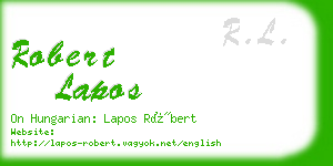 robert lapos business card